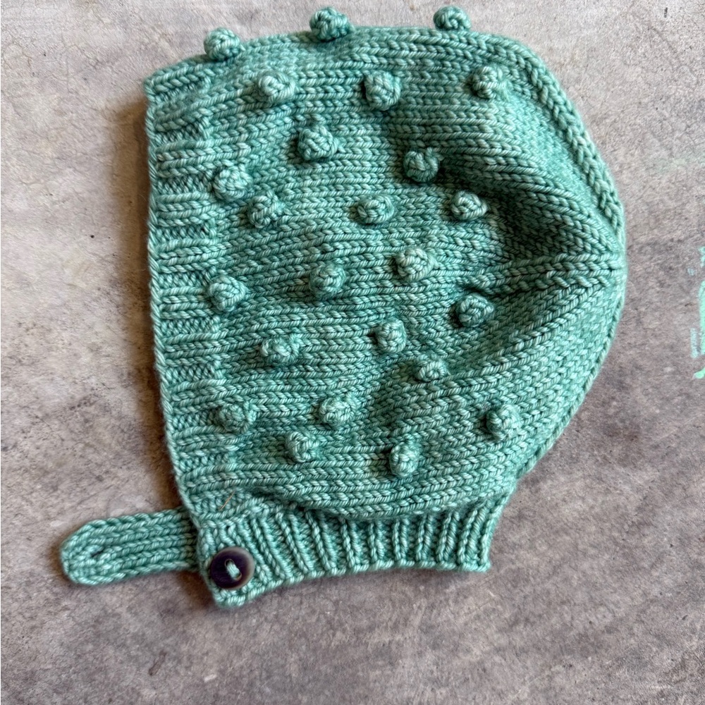Misha and Puff Green Knitted Kids Hat